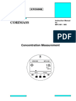 Corimass Concentration Measurments