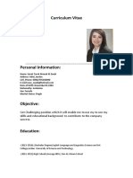 Curriculum Vitae - Docx Sara - Docxnew