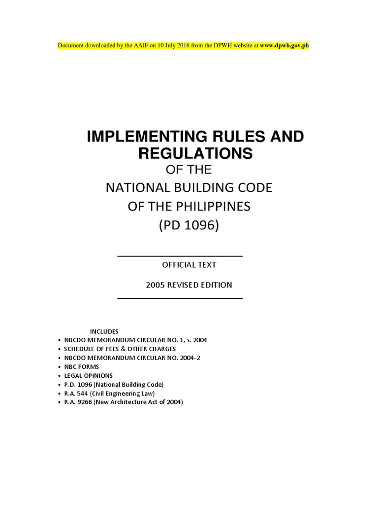 Newest For Dpwh Building Code Irr Alice T Jones
