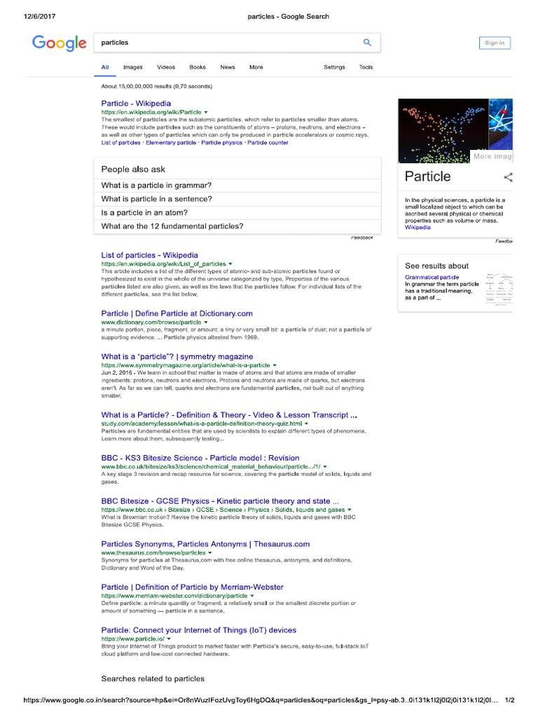 Particles Google Search PDF