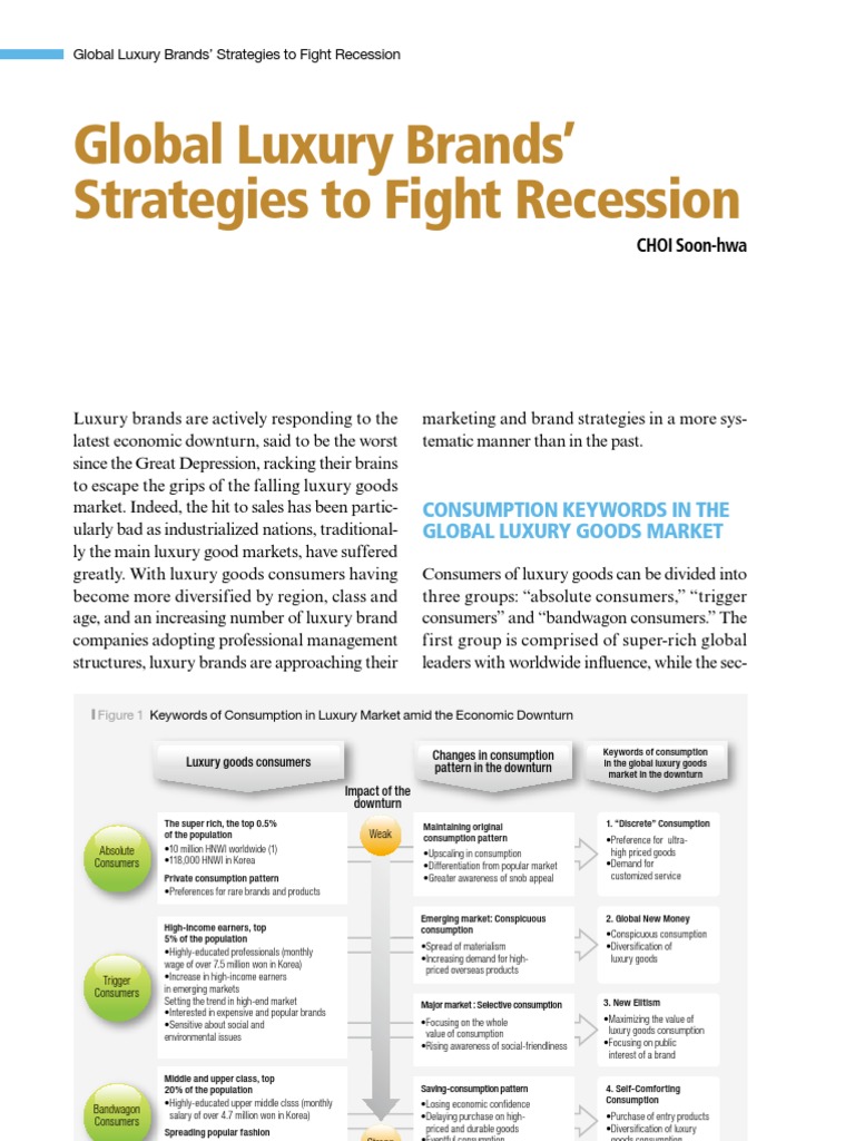 Global Luxury Brands' Strategies To Fight Recession PDF Luxury