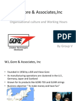 W.L.Gore & Associates, Inc: Organisational Culture and Working Hours