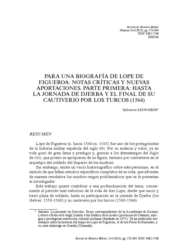 Lope De Figueroa Apuntes Para Una Biografia Granada Espana