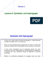 354618213 Lecture 6 Synthetic Unit Hydrograph PDF