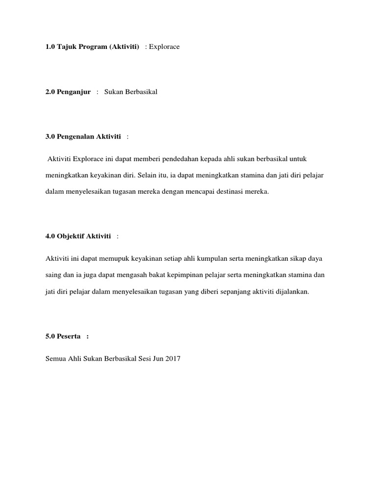 Aktiviti Explorace Sukan Berbasikal | PDF