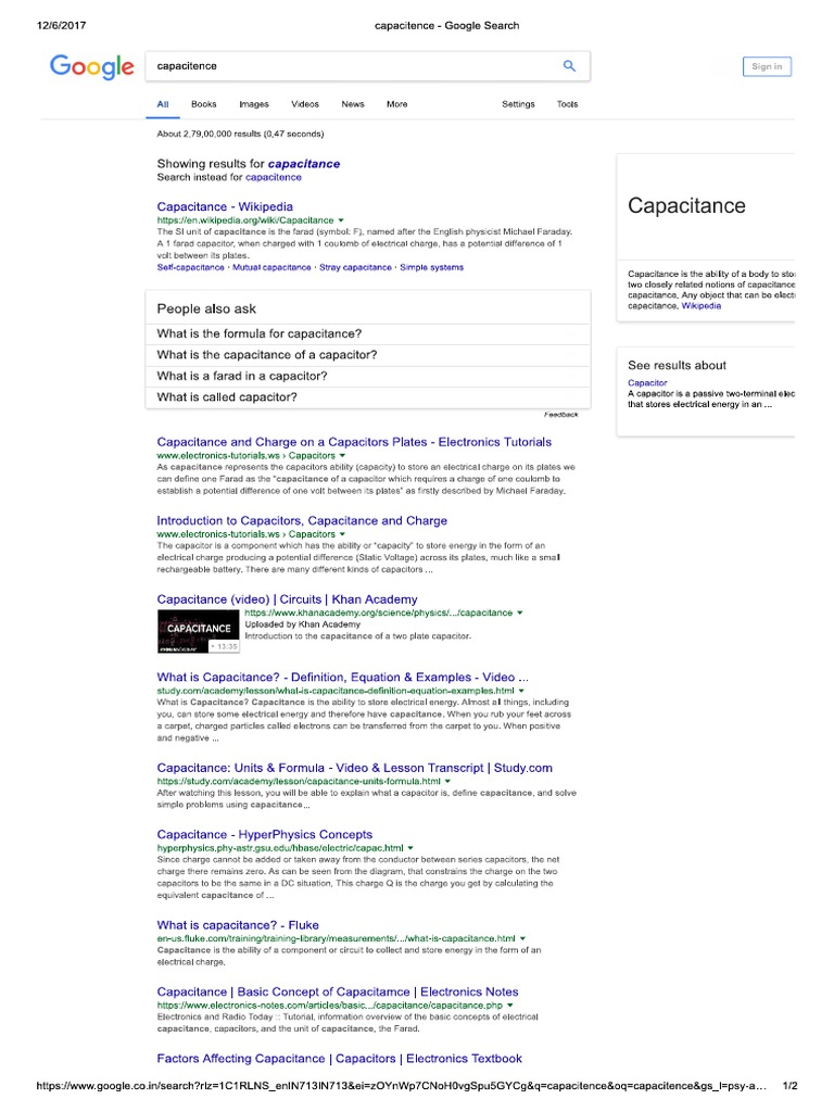 Capacitance Analysis Overview | PDF