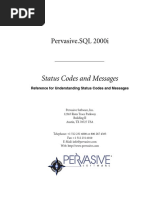 Pervasive - SQL 2000i: Status Codes and Messages