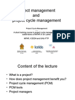 Project Management and Project Cycle Management