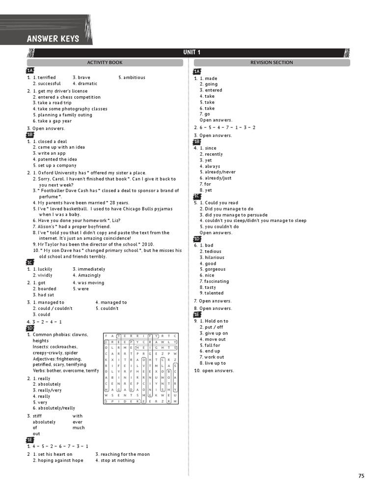 Activity Book: Revision Section Guide | PDF