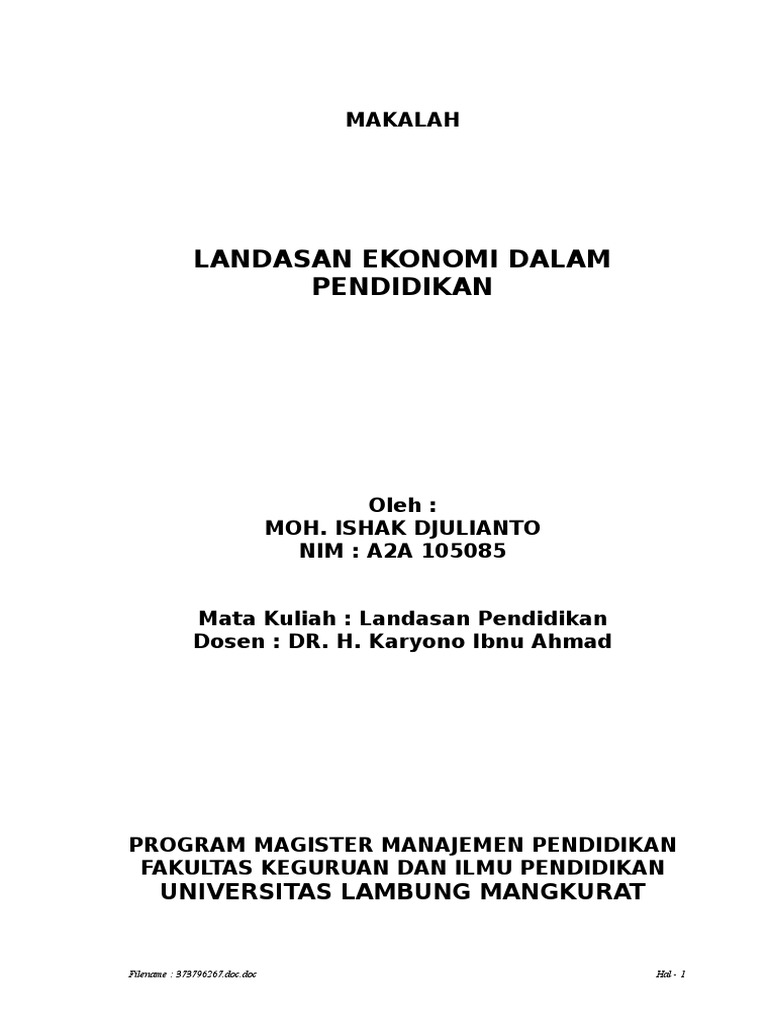 Makalah Landasan Pendidikan Doc