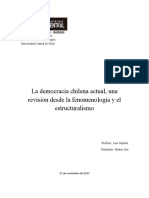 La democracia chilena actual, una revisión desde la fenomenología y el estructuralismo