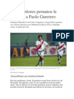 Tres Escritores Peruanos Le Escriben a Paolo Guerrero