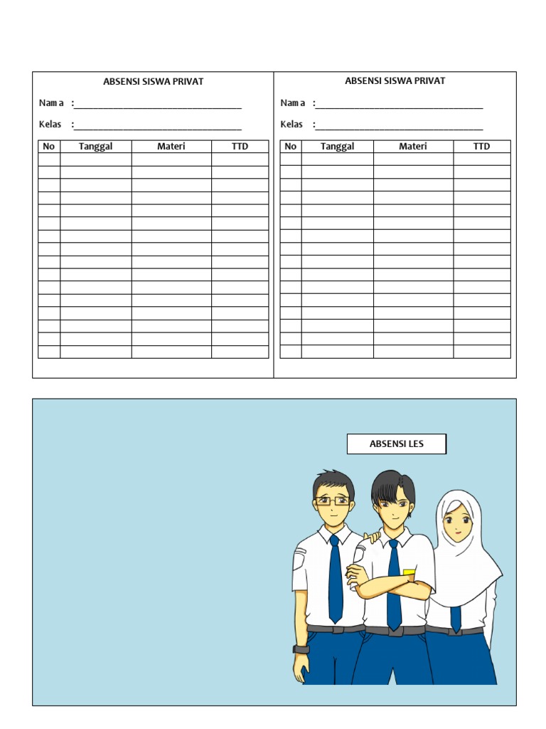 Contoh Kartu Les Private Terbaik
