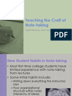 Craft of Note Taking