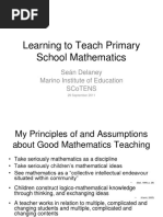 Learning To Teach Primary School Math SCoTENS 30-9-11