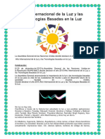 Año Internacional de La Luz y Las Tecnologías Basadas en La Luz