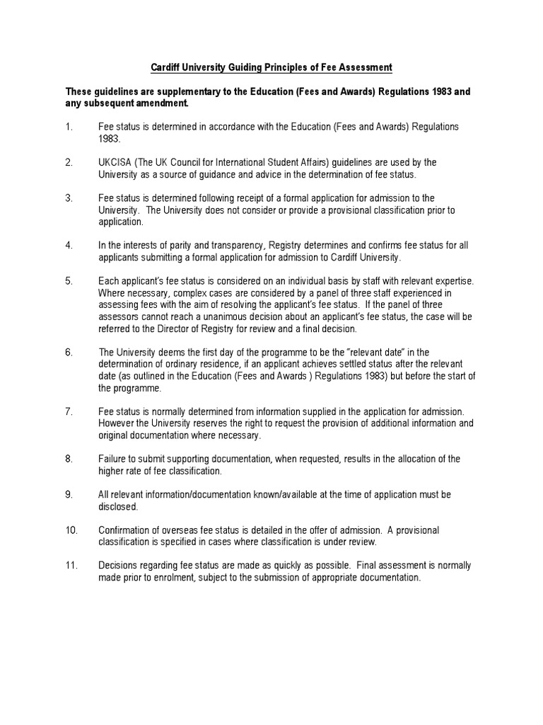 Cardiff Uni Fee Assessment Guide | PDF | Public Sphere | Virtue