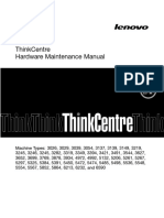 Lenovo ThinkCentre M90 5474-X01 Desktop PC Hardware Maintenance Manual