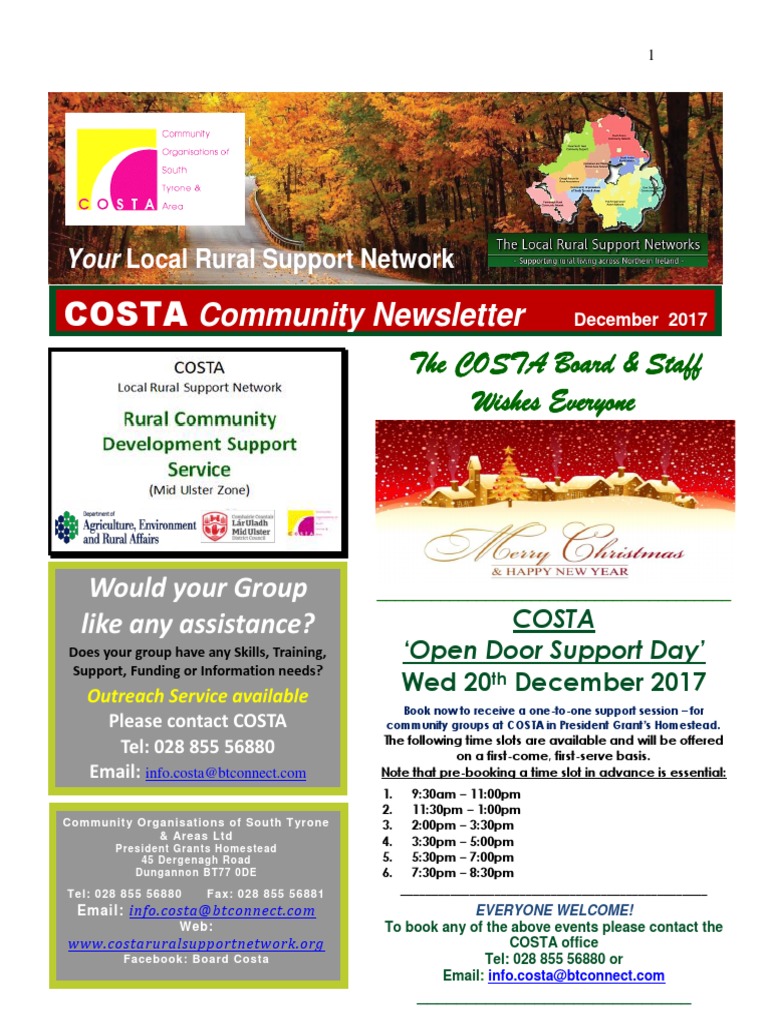 COSTA Newsletter - Dec 2017 | PDF | Employee Retention | Facilitator