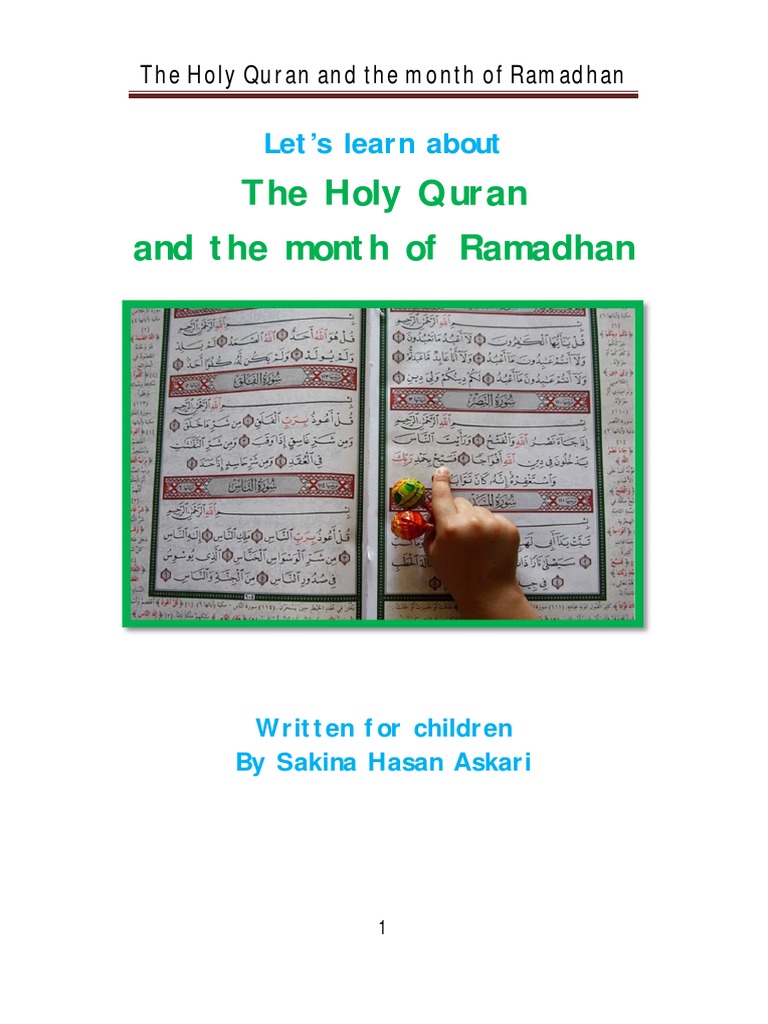 The Holy Quran and The Month of Ramadhan PDF | PDF | Ramadan | Quran