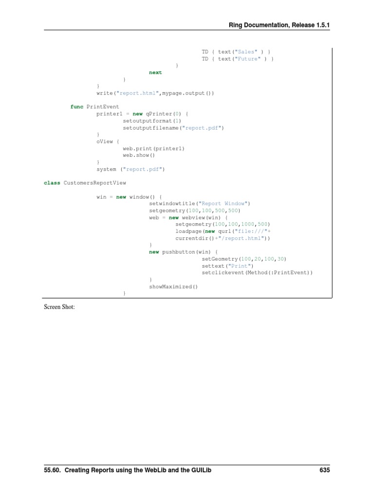 Creating Reports with GUILib in Ring | PDF | Library (Computing ...