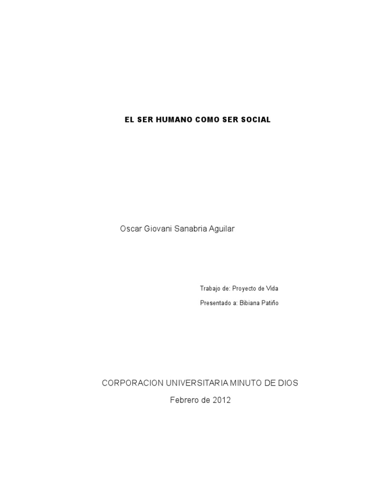 El Ser Humano: Naturaleza Social y Adaptación | PDF | Sociedad | Homo ...