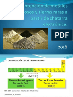 Obtención de Metales Preciosos y Tierras Raras ULTIMA