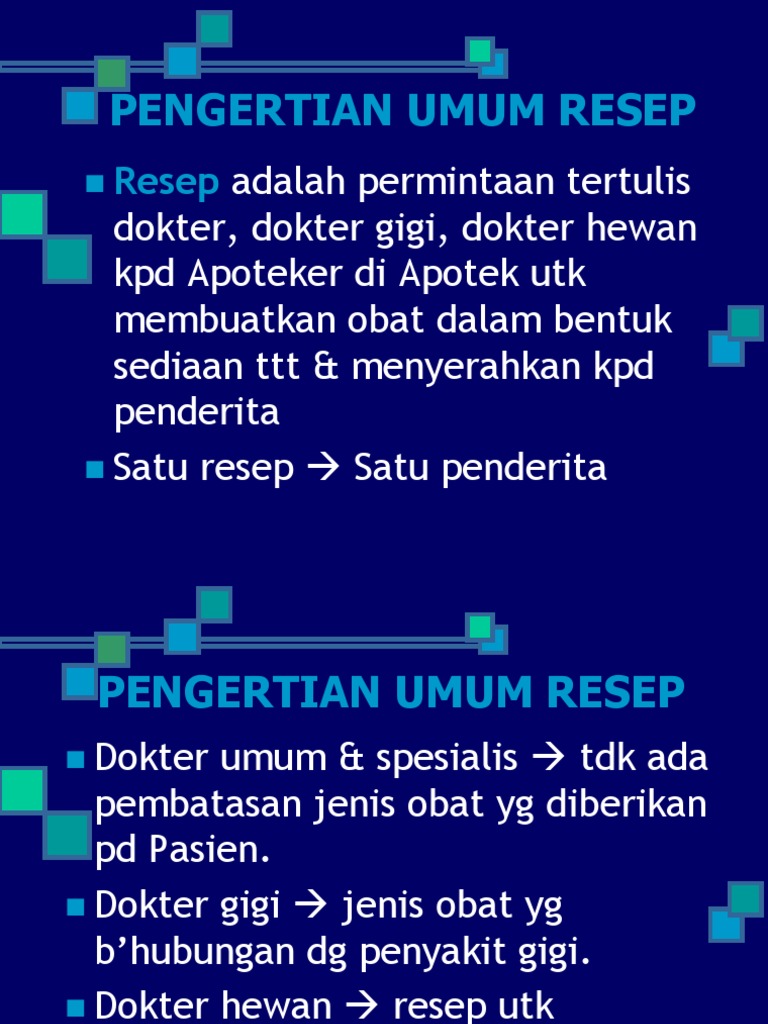 Panduan Penulisan Resep | PDF