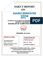 Project Report On Railway Reservation System Using VB6.0 and Ms - Access.