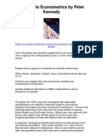 A Guide To Econometrics by Peter Kennedy - A Must Have For Econometrics Students PDF