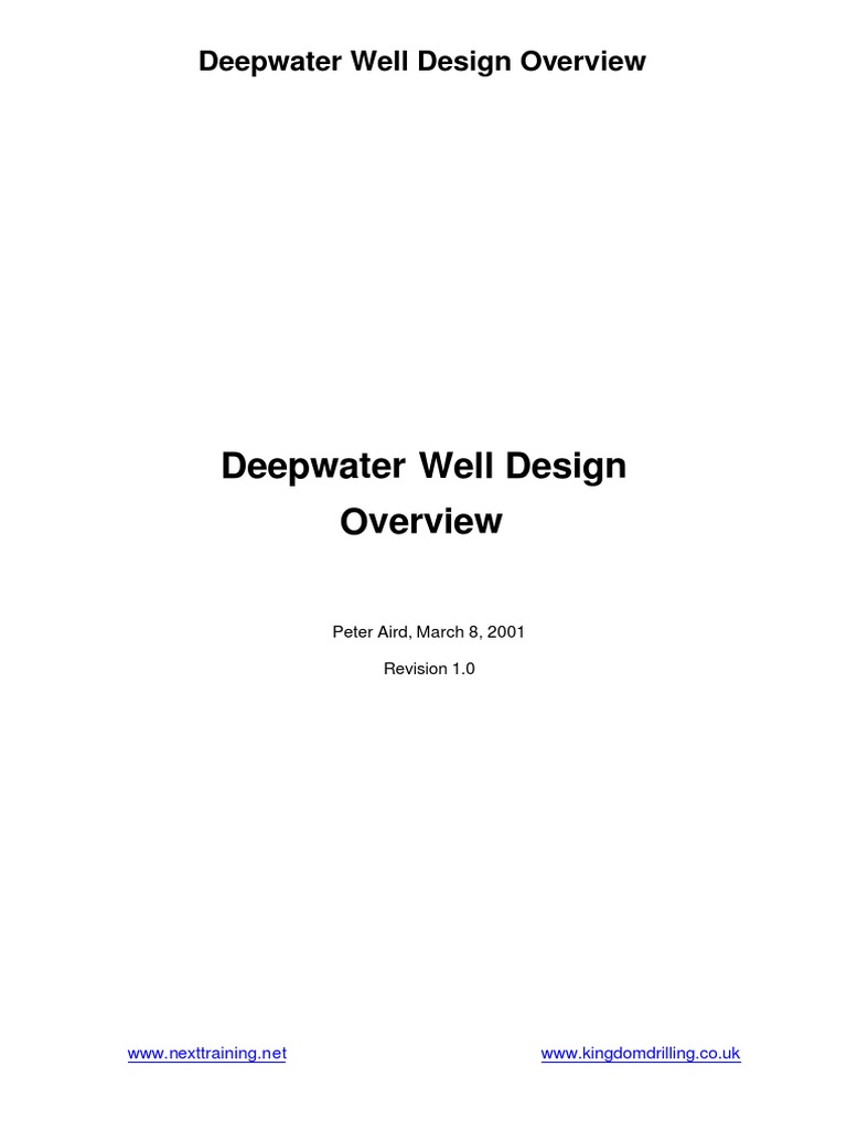 Deepwater Well Design Insights | PDF | Casing (Borehole) | Drilling Rig