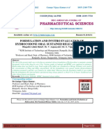 Formulation and Invitro Evaluation of Hydrocodone Oral Sustained Release Tablets