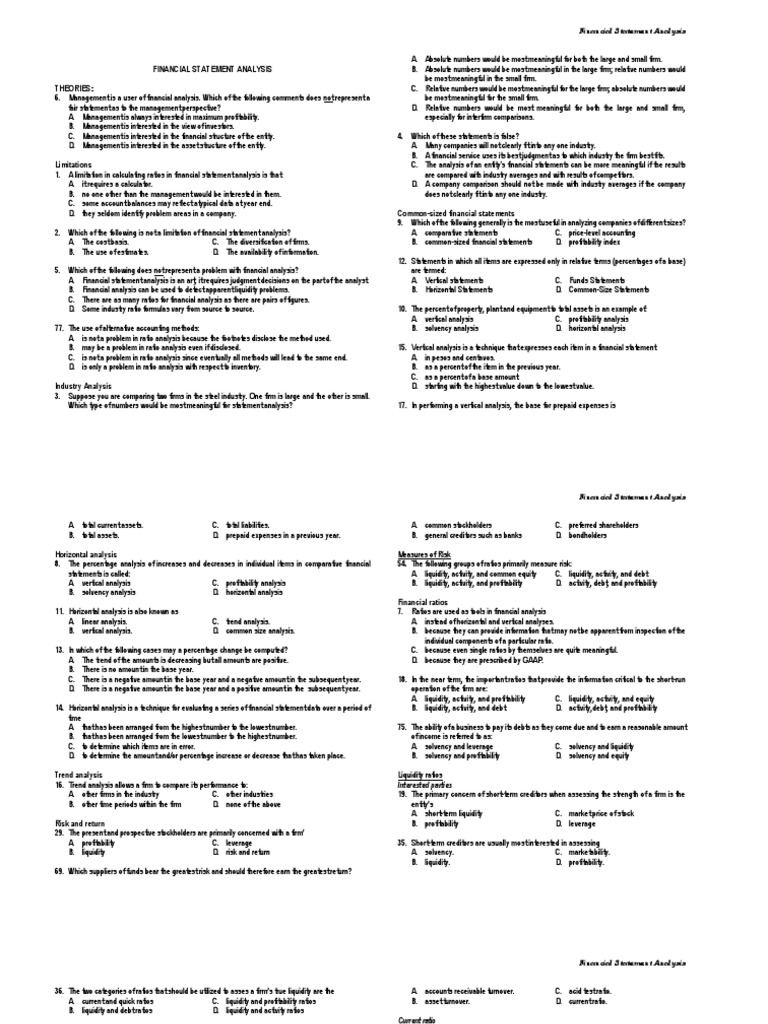 Financial ratio analysis report template image