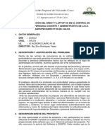 Proyecto Aplicación Del Qrdat y Laptop Xo en El Control de Asistencia Del Personal Docente y Administrativo de La I