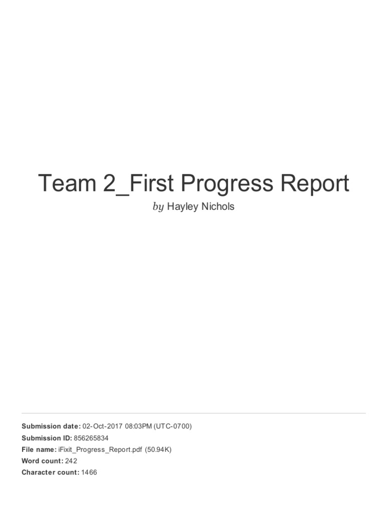 Team 2 Progress Report Summary | PDF | Semiotics | Cognitive Science
