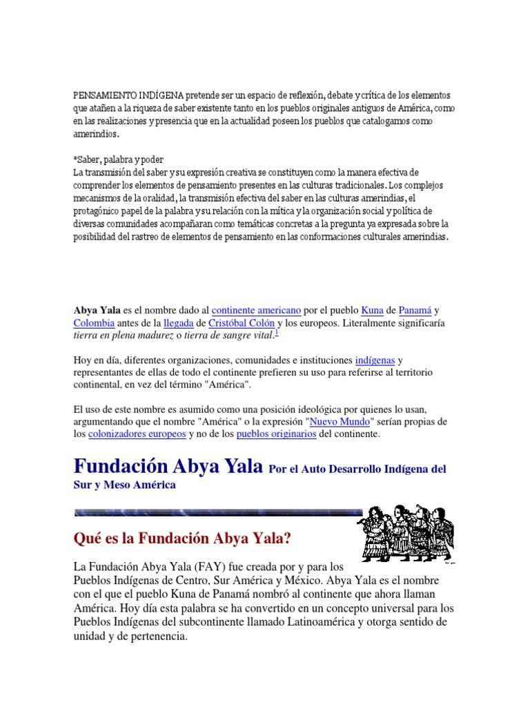 Aportes y resistencia de Abya Yala | PDF | Américas | Pueblos Indígenas ...