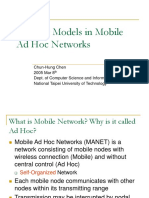 Mobility Models in Mobile Ad Hoc Networks
