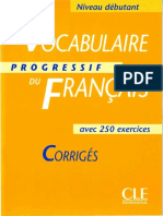 Claire Miquel - Vocabulaire Progressif Du Francais (Niveau Debutant) - Corriges PDF
