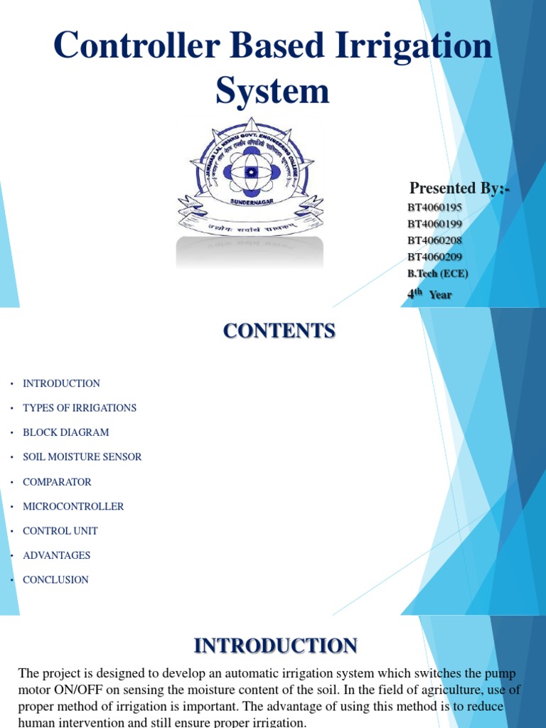 Automatic Irrigation System Design | PDF | Irrigation | Operational ...