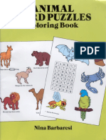Dover Coloring Book - Animal Word Puzzles Coloring Book 1991