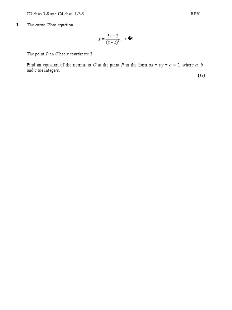 C3 and C4 MT Rev | PDF | Trigonometric Functions | Sine