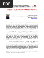 Artigo VÉLEZ RODRÍGUEZ, Ricardo - A Mentalidade Conservadora