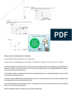 El Ingreso Total y La Elasticidad Precio de La Demanda