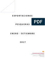 Reporte de Las Export. Pesqueras Enero Setiembre 2017