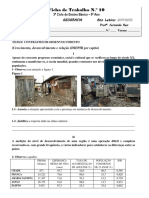 Ficha de Trabalho #10 (Crescimento, Desenvolvimento, Relação Idh-Pib Per Capita)