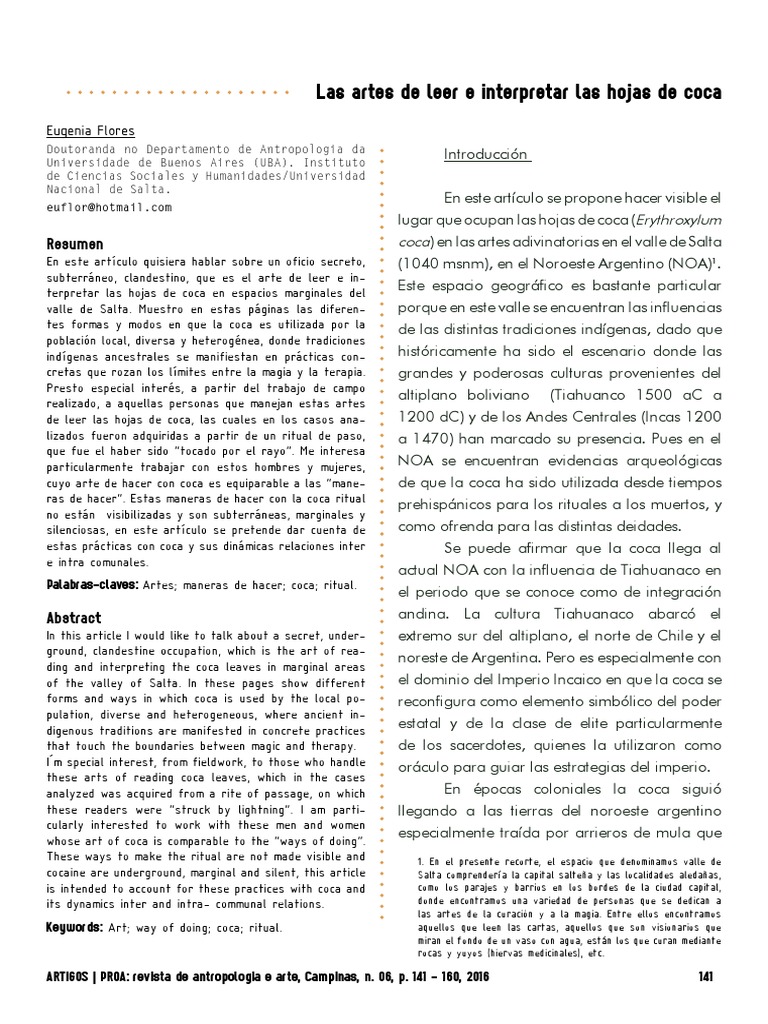 Hojas de Coca Magia (Paranormal) Rituales