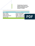 Sabrosa Empanadas Catering Invoice Title