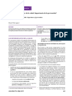 Factores determinantes de la salud: Importancia de la prevención