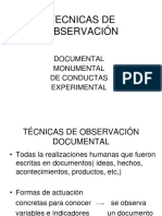 Tecnicas de Observación