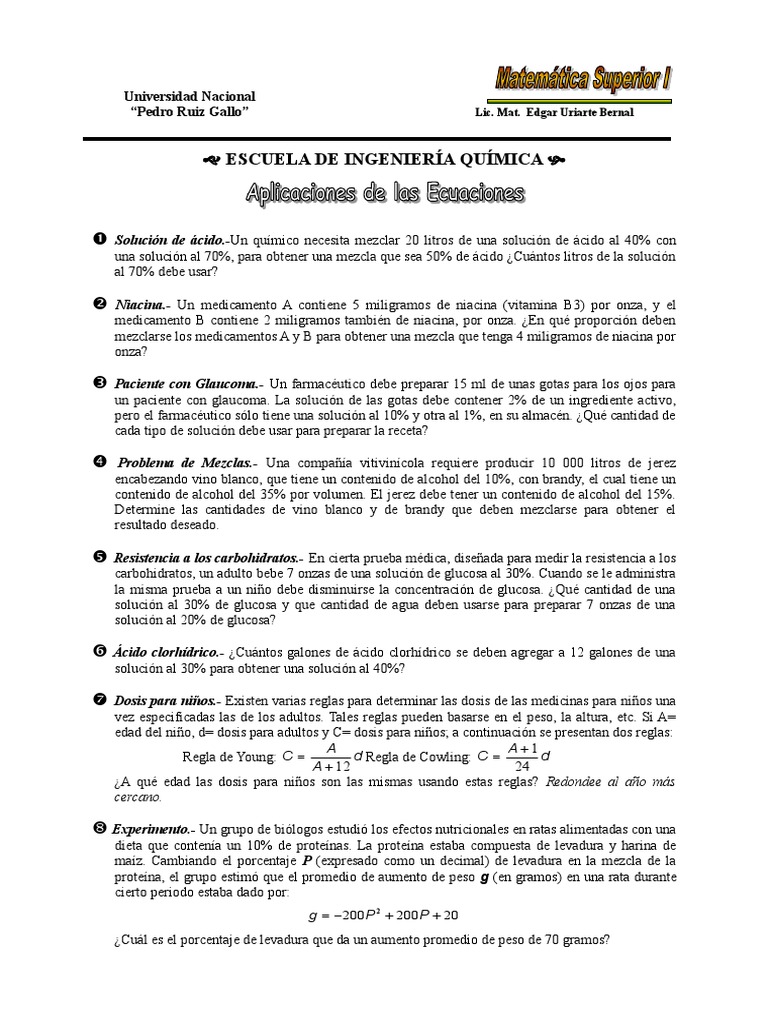 Cuantos Miligramos Hay En Una Onza Clase Practica - Ecuaciones Sol | PDF | Vino | Medicamentos con receta